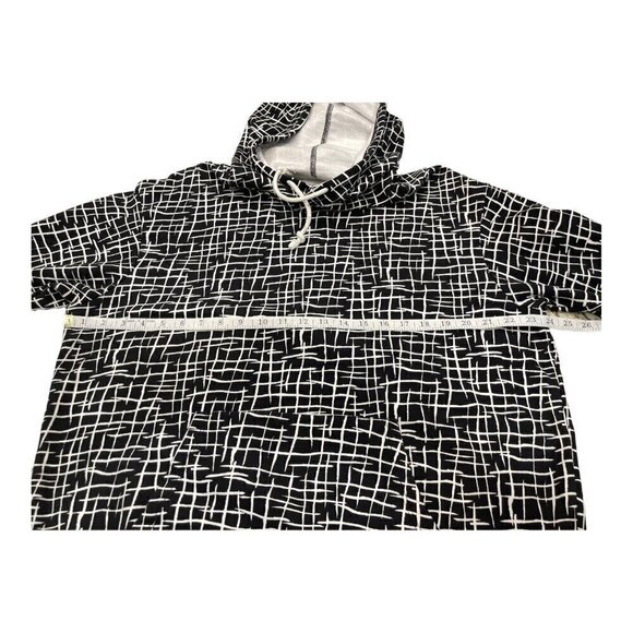 Nordstrom BY CRISTINA MARTINEZ BLACK AND WHITE GEOMETRIC HOODIE WITH POCKETS - S - Picture 4 of 8